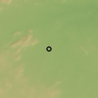 Shaded relief of the 58 km around Chāībāsa, drawn from the GMTED2010 grid