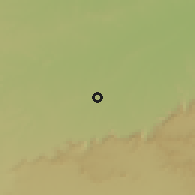 Shaded relief of the 58 km around Chālisgaon, drawn from the GMTED2010 grid