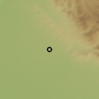 Shaded relief of the 56 km around Chandīgarh, drawn from the GMTED2010 grid