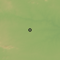 Shaded relief of the 58 km around Chās, drawn from the GMTED2010 grid
