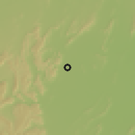 Shaded relief of the 57 km around Alwar, drawn from the GMTED2010 grid