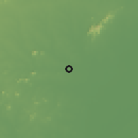 Shaded relief of the 59 km around Chilakalūrupet, drawn from the GMTED2010 grid