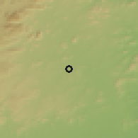 Shaded relief of the 60 km around Chittur, drawn from the GMTED2010 grid