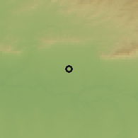 Shaded relief of the 58 km around Chopda, drawn from the GMTED2010 grid
