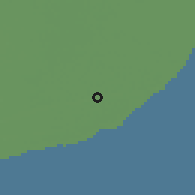 Shaded relief of the 58 km around Contai, drawn from the GMTED2010 grid