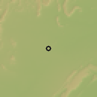 Shaded relief of the 57 km around Daosa, drawn from the GMTED2010 grid