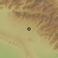 Shaded relief of the 56 km around Dehra Dūn Cantonment, drawn from the GMTED2010 grid