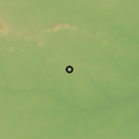 Shaded relief of the 58 km around Dhanbad, drawn from the GMTED2010 grid