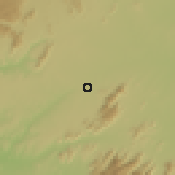 Shaded relief of the 60 km around Dharmapuri, drawn from the GMTED2010 grid