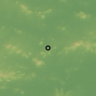 Shaded relief of the 58 km around Dhenkānāl, drawn from the GMTED2010 grid