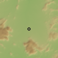 Shaded relief of the 60 km around Dindigul, drawn from the GMTED2010 grid