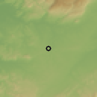 Shaded relief of the 57 km around Diphu, drawn from the GMTED2010 grid