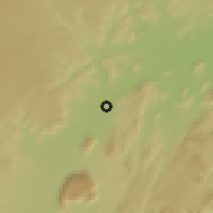 Shaded relief of the 60 km around Āmbūr, drawn from the GMTED2010 grid