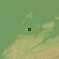 Shaded relief of the 57 km around Guwāhāti, drawn from the GMTED2010 grid