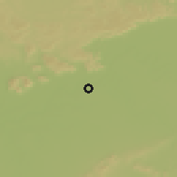 Shaded relief of the 58 km around Hoshangābād, drawn from the GMTED2010 grid