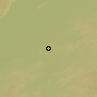 Shaded relief of the 58 km around Jabalpur, drawn from the GMTED2010 grid