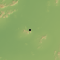 Shaded relief of the 57 km around Jalor, drawn from the GMTED2010 grid
