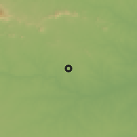 Shaded relief of the 58 km around Jharia, drawn from the GMTED2010 grid