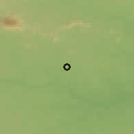 Shaded relief of the 58 km around Jorapokhar, drawn from the GMTED2010 grid