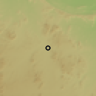 Shaded relief of the 59 km around Kadiri, drawn from the GMTED2010 grid