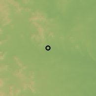 Shaded relief of the 59 km around Kagaznagar, drawn from the GMTED2010 grid