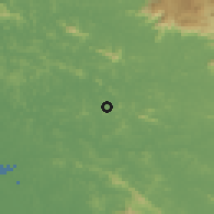 Shaded relief of the 60 km around Kannan Devan Hills, drawn from the GMTED2010 grid