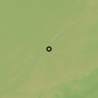 Shaded relief of the 57 km around Karauli, drawn from the GMTED2010 grid