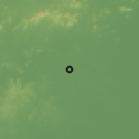 Shaded relief of the 58 km around Kataka, drawn from the GMTED2010 grid