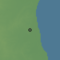 Shaded relief of the 59 km around Kāvali, drawn from the GMTED2010 grid