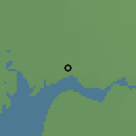 Shaded relief of the 58 km around Khambhat, drawn from the GMTED2010 grid