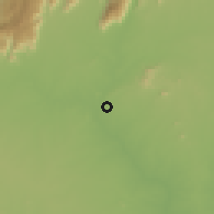 Shaded relief of the 60 km around Kumārapālaiyam, drawn from the GMTED2010 grid