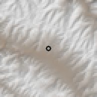 Shaded relief of the 55 km around Leh, drawn from the GMTED2010 grid
