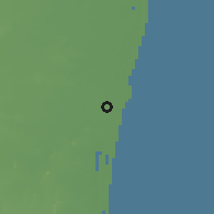 Shaded relief of the 60 km around Madras, drawn from the GMTED2010 grid