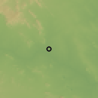 Shaded relief of the 59 km around Mancherāl, drawn from the GMTED2010 grid