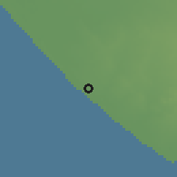 Shaded relief of the 58 km around Māngrol, drawn from the GMTED2010 grid