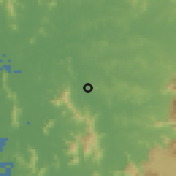Shaded relief of the 59 km around Badlapur, drawn from the GMTED2010 grid