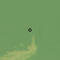 Shaded relief of the 57 km around Munger, drawn from the GMTED2010 grid
