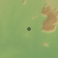 Shaded relief of the 60 km around Nāmakkal, drawn from the GMTED2010 grid
