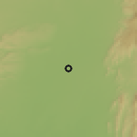 Shaded relief of the 59 km around Nandyāl, drawn from the GMTED2010 grid