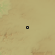 Shaded relief of the 59 km around Nāshik, drawn from the GMTED2010 grid