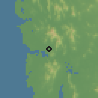 Shaded relief of the 59 km around Navghar, drawn from the GMTED2010 grid