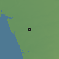 Shaded relief of the 58 km around Navsāri, drawn from the GMTED2010 grid