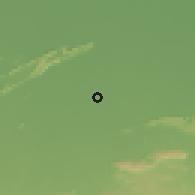 Shaded relief of the 58 km around Nawāda, drawn from the GMTED2010 grid