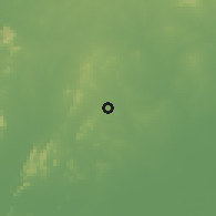 Shaded relief of the 59 km around Nūzvīd, drawn from the GMTED2010 grid