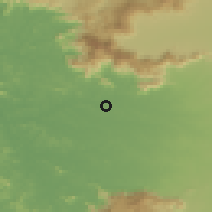 Shaded relief of the 60 km around Palakkad, drawn from the GMTED2010 grid