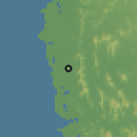 Shaded relief of the 59 km around Pālghar, drawn from the GMTED2010 grid