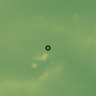 Shaded relief of the 58 km around Pālitāna, drawn from the GMTED2010 grid
