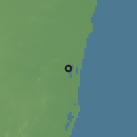 Shaded relief of the 60 km around Pallikaranai, drawn from the GMTED2010 grid