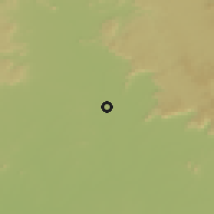 Shaded relief of the 58 km around Bālāghāt, drawn from the GMTED2010 grid