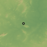 Shaded relief of the 59 km around Palwancha, drawn from the GMTED2010 grid